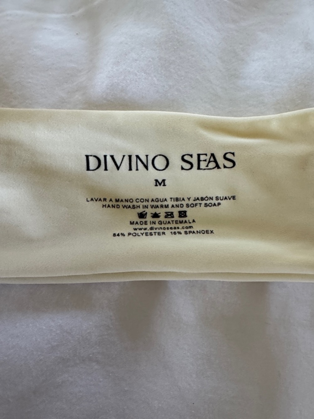 Divino Seas Cream Bandeau Bikini Top - Picture 2 of 3